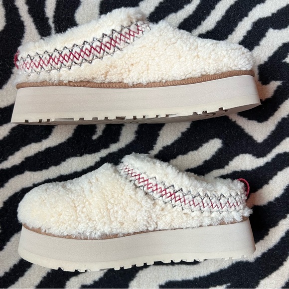 NWT UGG Tazz UGGBraid Platform Slippers Clogs Natural Size Women 7 - Picture 10 of 15